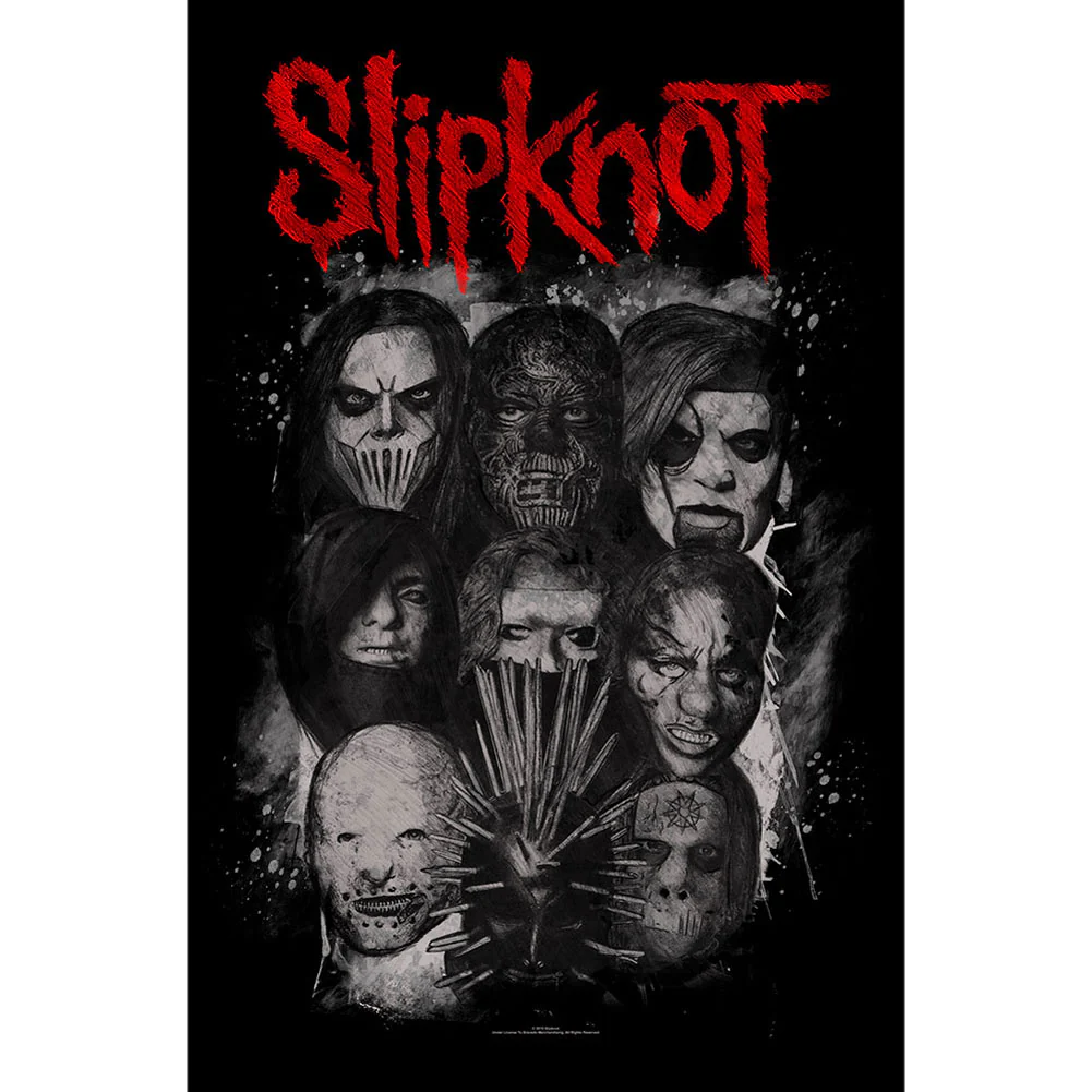 Slipknot · Masks 27" x 42" Poster Flag